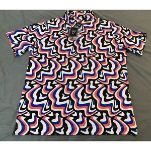 NWT Deolax Multi-Color Performance‎ Golf Polo Men's X-Large Activewear